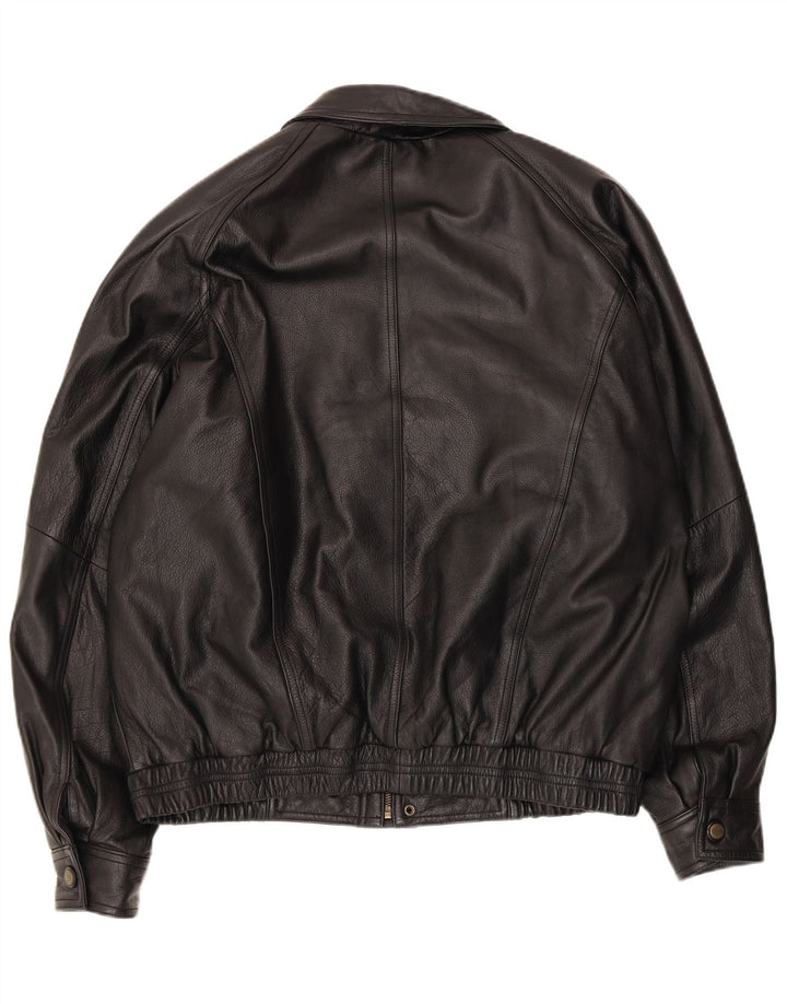 Jachetă de piele pentru bărbați Ivy Crew UK 40 Large Black