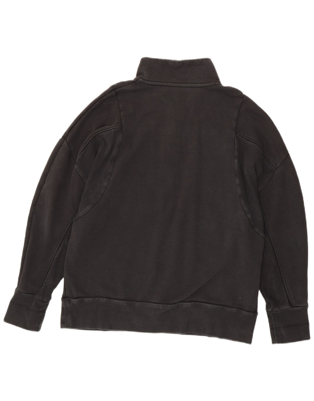 Hanorac pentru bărbați Adidas, cu fermoar și gât, Jumper mare, negru, bumbac