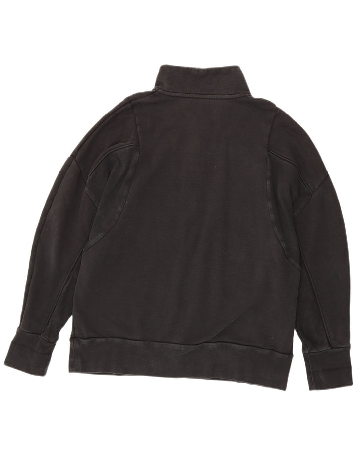 Hanorac pentru bărbați Adidas, cu fermoar și gât, Jumper mare, negru, bumbac