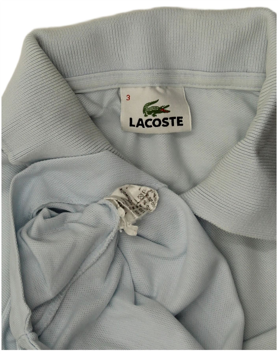 Tricou polo pentru bărbați LACOSTE Mărimea 3 Bumbac albastru mic