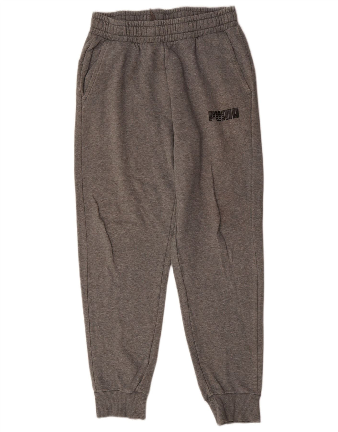 Pantaloni de trening Puma pentru bărbați Joggeri din bumbac gri mediu