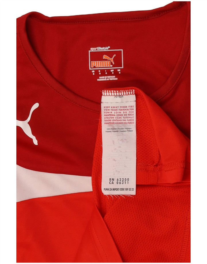 Tricou pentru bărbați Puma Top mic, roșu, poliester color bloc