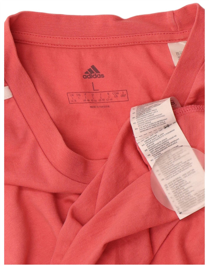 Tricou ADIDAS pentru femei, UK 16/18, mare bumbac roz