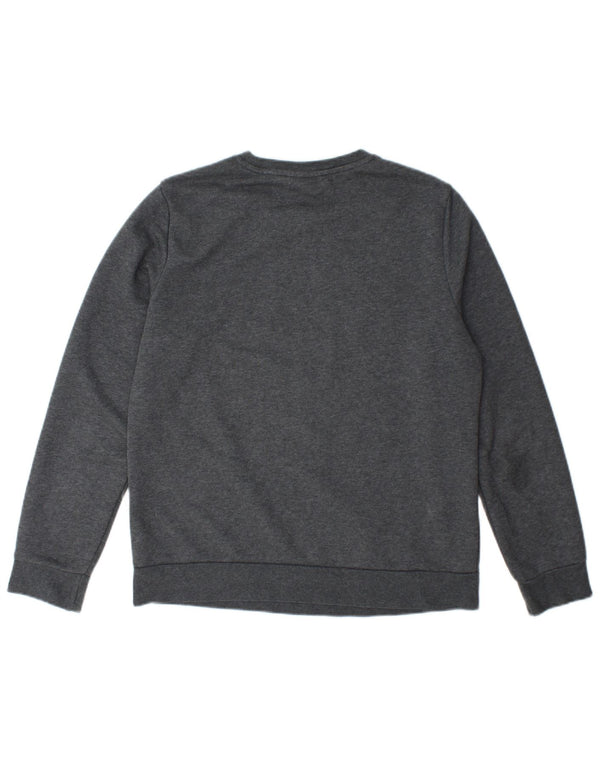 Pulover de hanorac grafic Adidas pentru femei UK 12/14 bumbac gri mediu