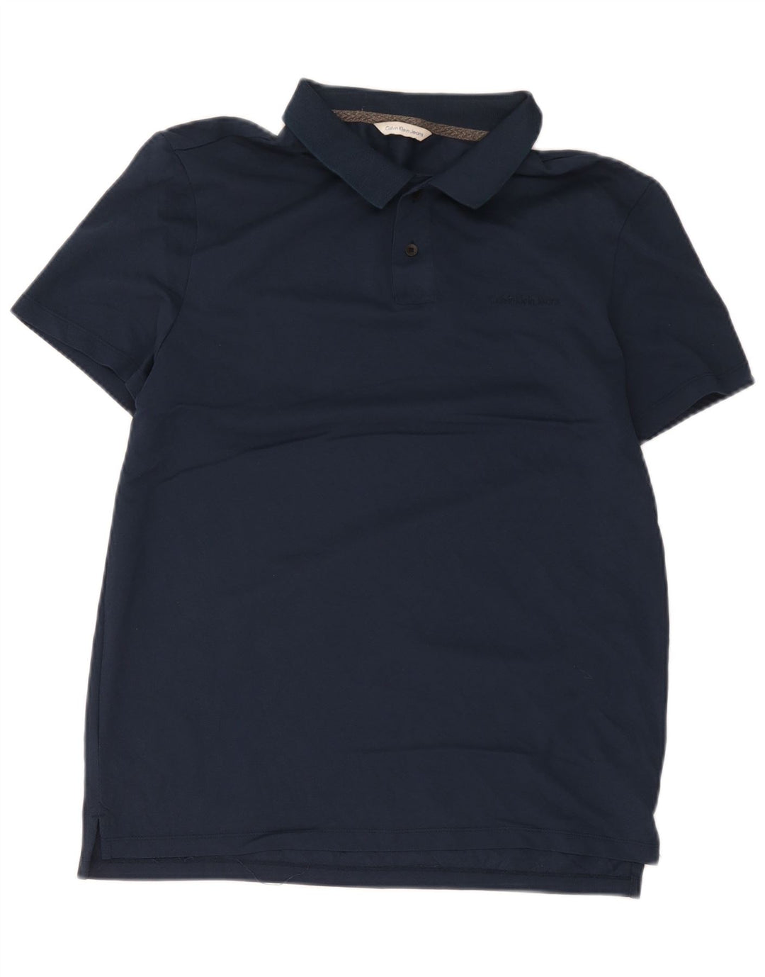 Cămașă polo pentru bărbați Calvin Klein Jeans, bumbac bleumarin mediu