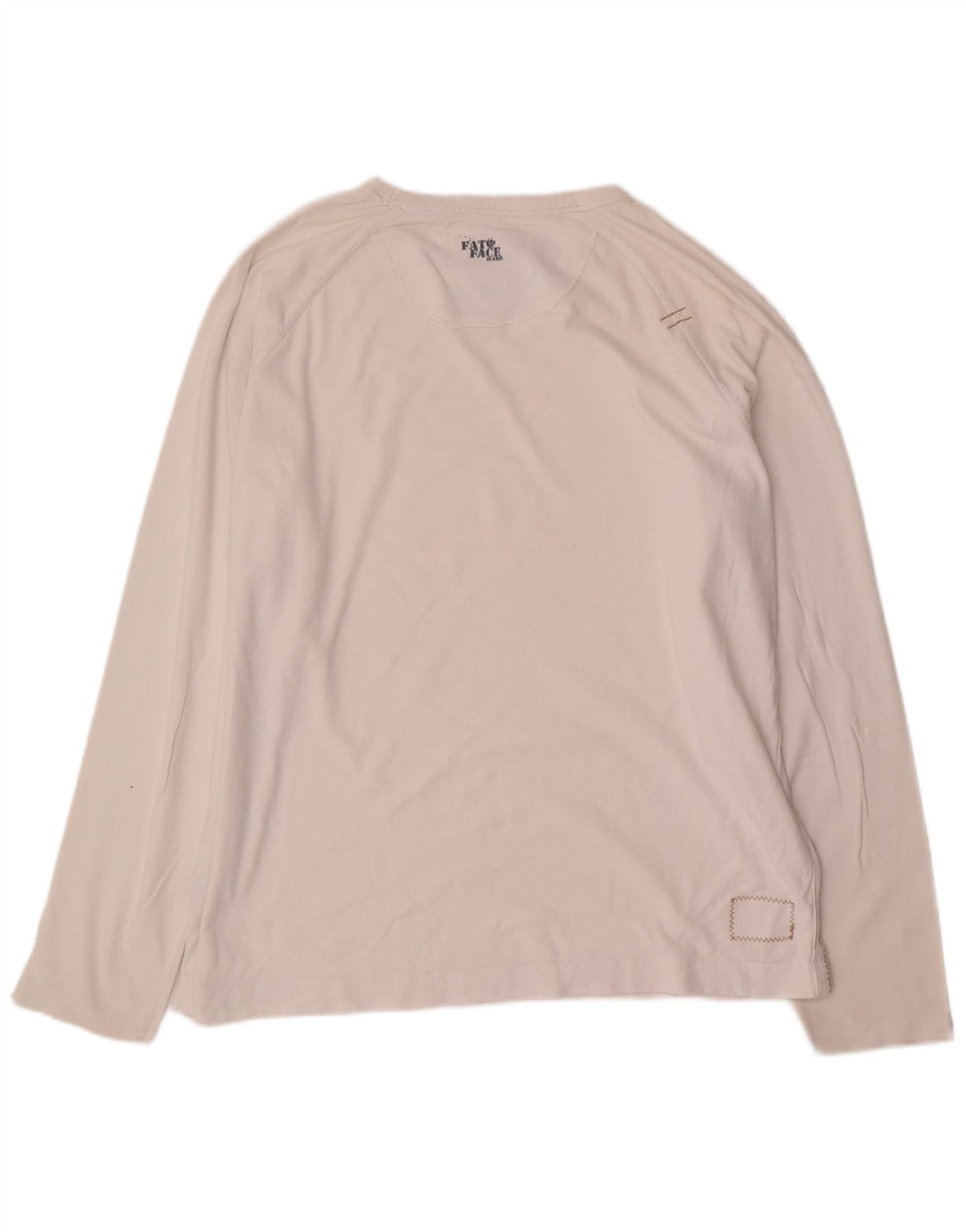 Fat Face pentru bărbați Top cu mânecă lungă mare, alb, bumbac