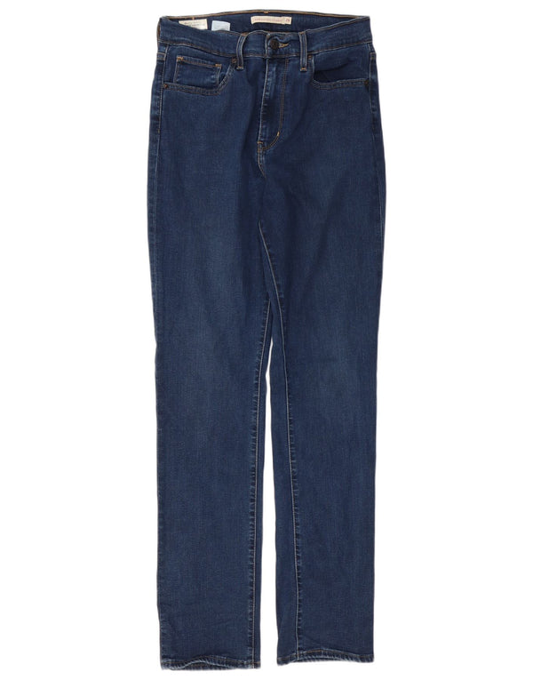 Blugi drepti cu talie mare Levi's 724 pentru femei L29 L30 bumbac albastru