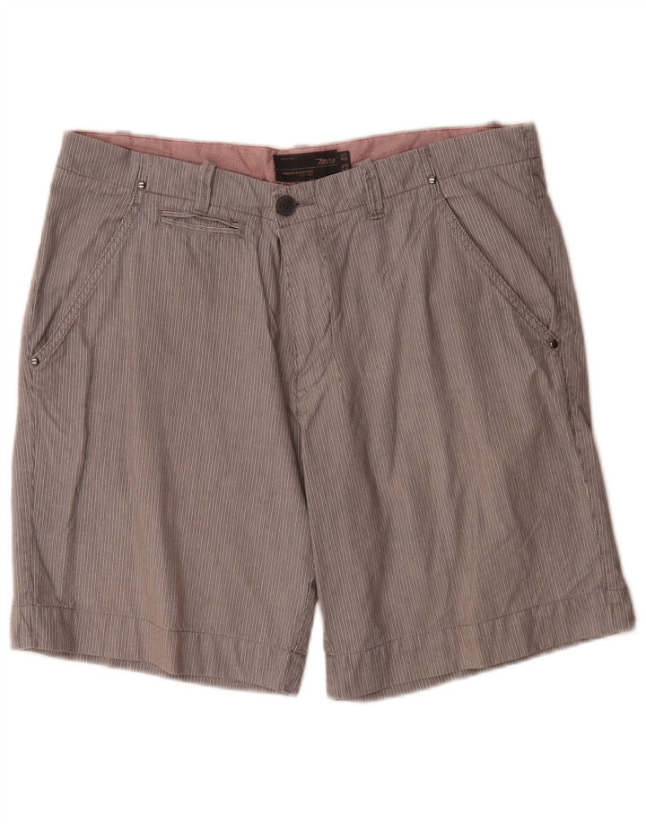 Pantaloni scurți chino Marlboro Classics pentru bărbați EU 50 Large W34 Gri Pinstripe