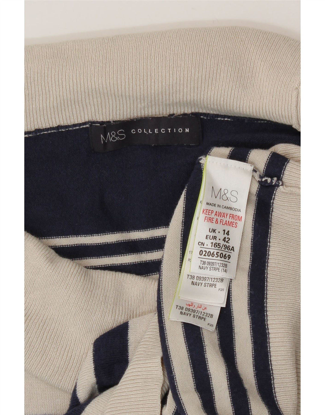 Pulover pentru femei Marks & Spencer cu gât rulat, mare, bleumarin, UK 14