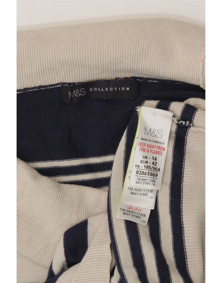 Pulover pentru femei Marks & Spencer cu gât rulat, mare, bleumarin, UK 14