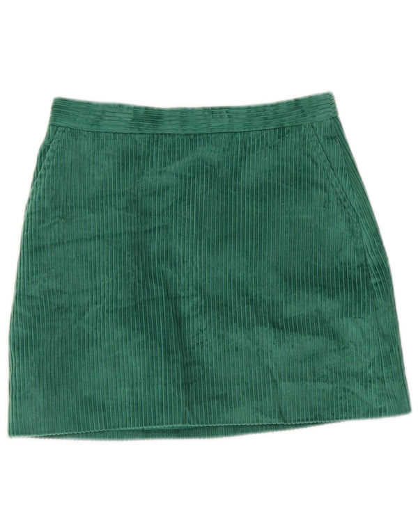 Mini fusta Jack Wills din velur pentru femei UK 10 Small W28 Bumbac verde