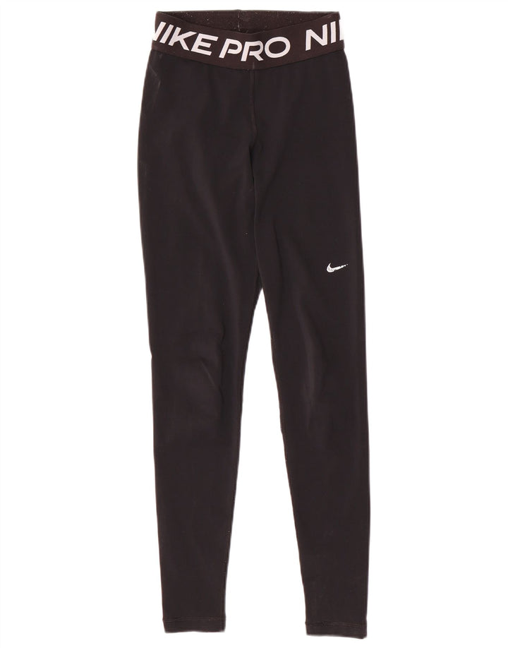 Leggings NIKE Dri Fit Graphic pentru femei UK 6 XS Negru