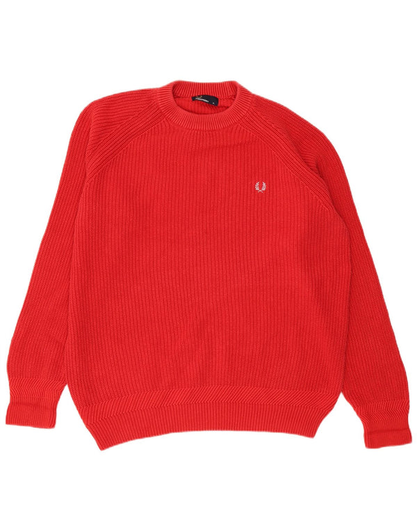 Fred Perry Pulover pentru bărbați cu gât roșu, bumbac XL