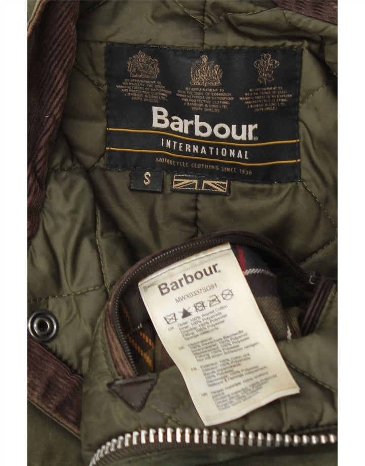 Jachetă Barbour pentru bărbați din bumbac cerat UK 36 Bumbac verde mic