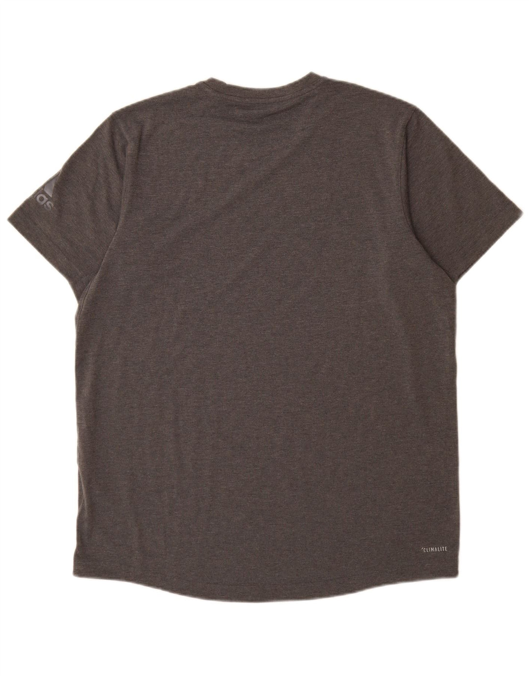 Tricou Adidas Climalite pentru bărbați Top mare din poliester cu pături gri