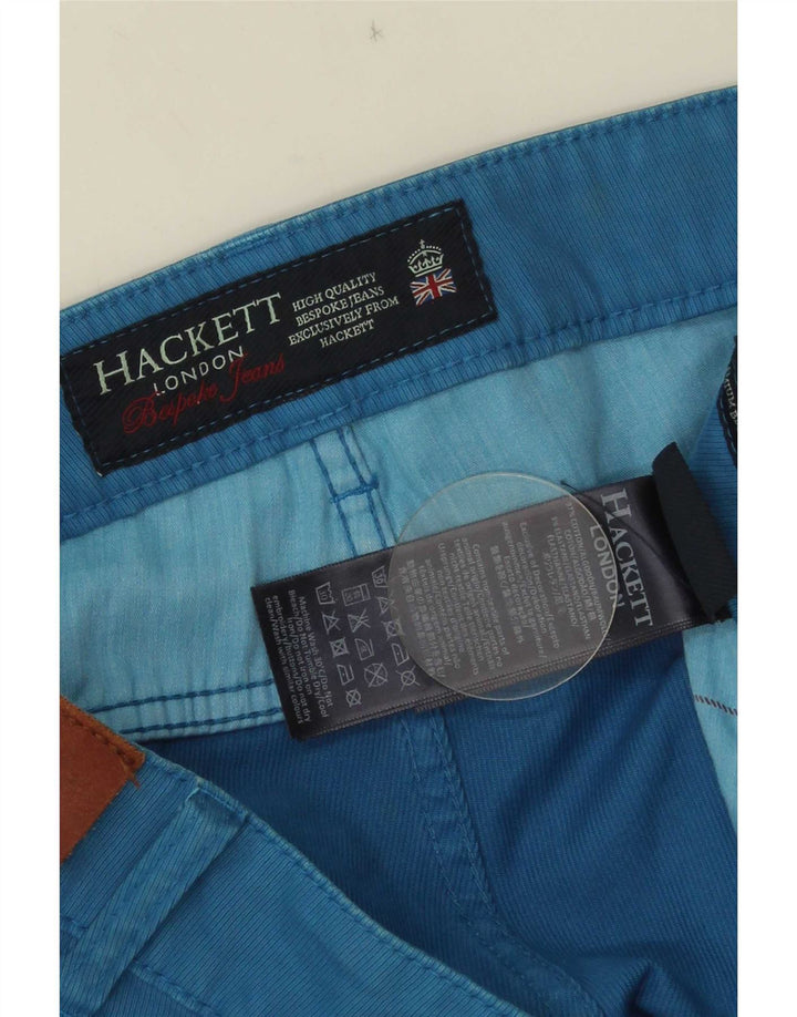 Pantaloni casual drepti pentru bărbați Hackett W44 L31 Bumbac albastru