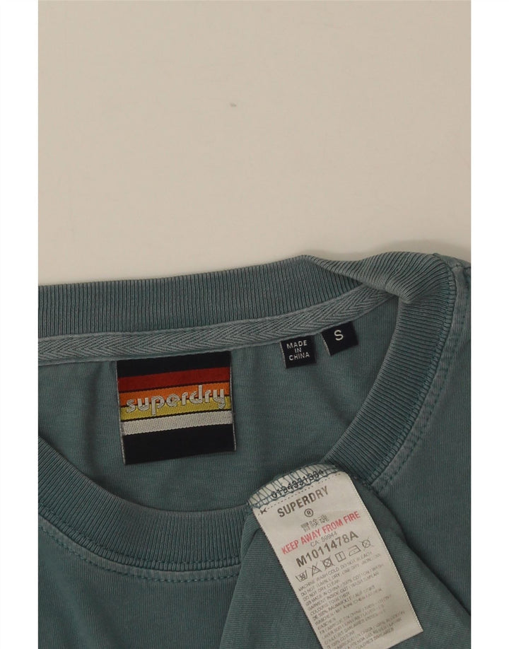 SUPERDRY tricou grafic pentru bărbați Top mic, albastru, bumbac
