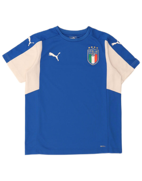Tricou grafic Puma Italia pentru băieți Top 15-16 ani 2XL Albastru Colorblock
