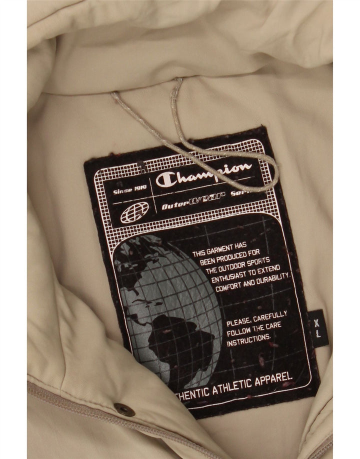 CHAMPION Mens Padded Jacket UK 42 XL Beige Polyamide