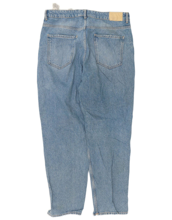Blugi de damă Zara cu talie înaltă învechiți EU 44 XL L34 L27 Bumbac albastru