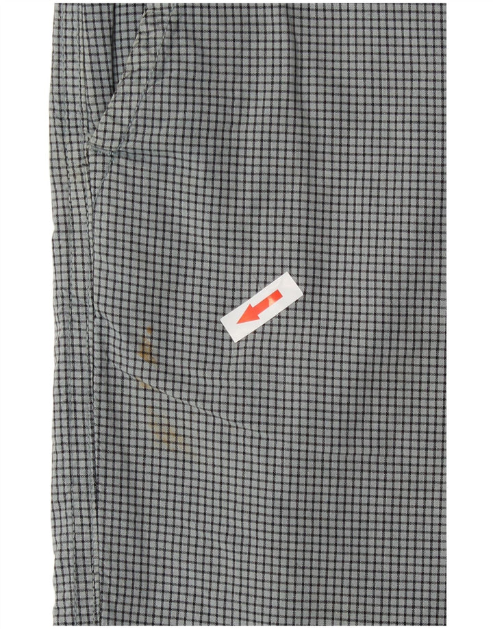 Pantaloni scurți chino Converse pentru bărbați, mari W34, bumbac cu carouri gri