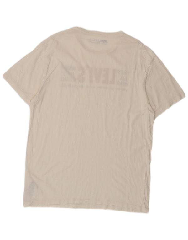 Tricou grafic Levi's pentru bărbați, cu ajustare standard, top XL, bumbac alb