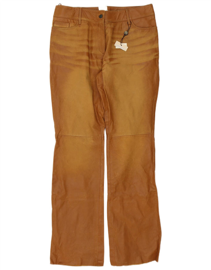 Pantaloni din piele vintage pentru bărbați W34 L35 maro