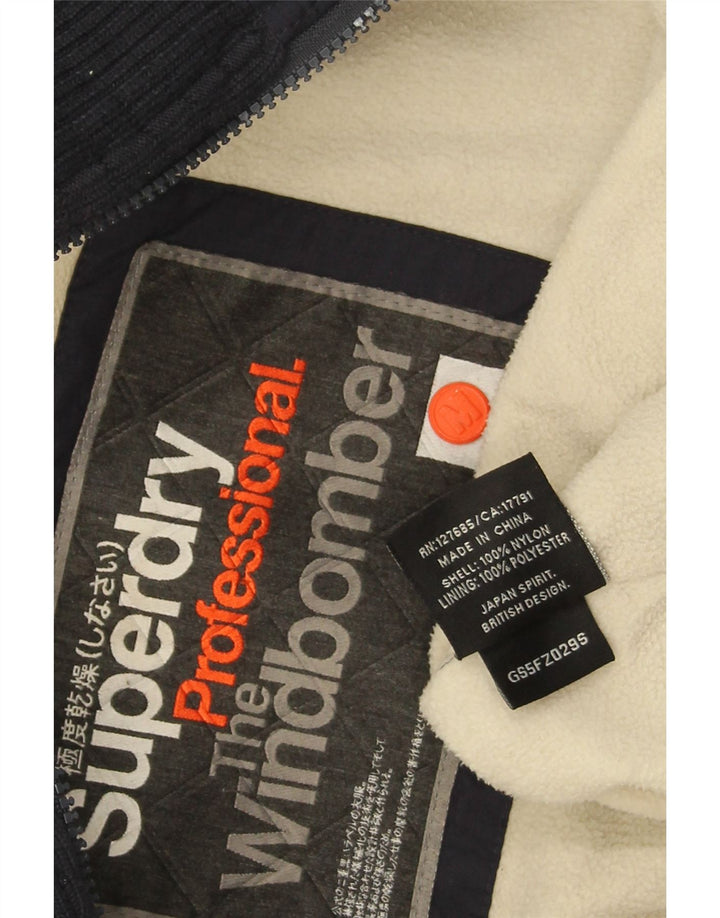 Jachetă Bomber Windbreaker Superdry pentru femei UK 14 Medium Bleumarin