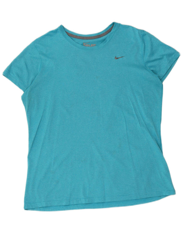 Tricou Nike Dri Fit Regular Fit Top UK 18 XL Albastru Poliester