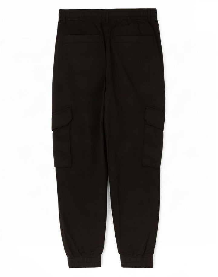 Pantaloni de jogging pentru bărbați Zara Pantaloni cargo medii L31 L25 Poliester negru