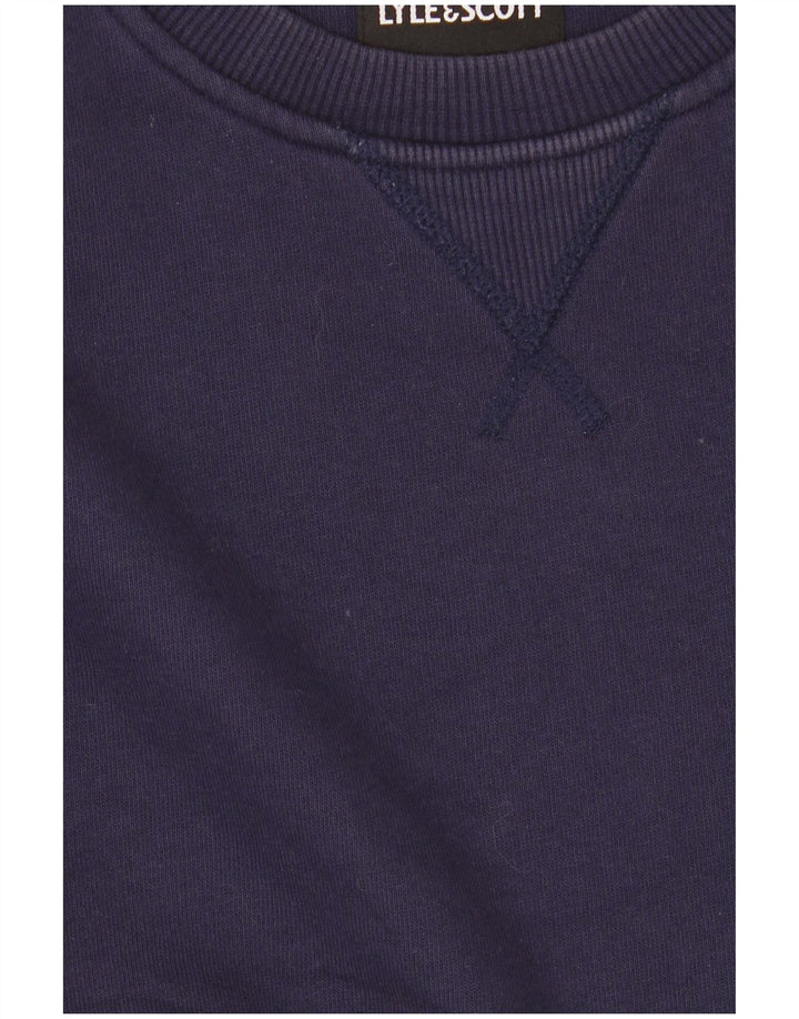 Hanorac pentru bărbați Lyle & Scott Pulover mic din bumbac bleumarin