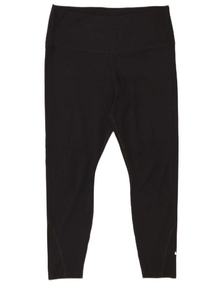 Leggings crop Dri Fit NIKE pentru femei UK 18 XL poliester negru