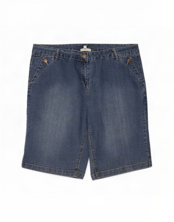 Marks & Spencer Pantaloni scurți din denim pentru femei Autograph UK 20 2XL W40 Bumbac albastru