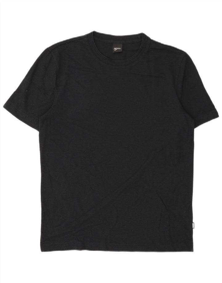 Tricou pentru bărbați Hugo Boss Top mediu din bumbac bleumarin