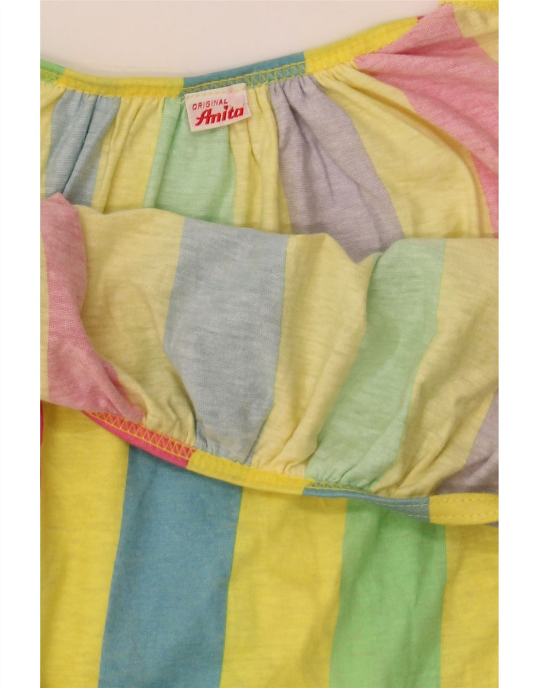 VINTAGE Womens Slip Dress UK 10 Small Multicoloured Striped Vintage Vintage and Second-Hand Vintage from Messina Hembry 