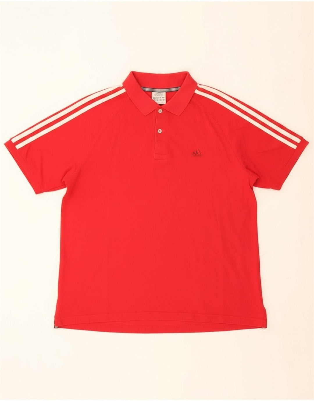 Tricou polo Adidas pentru bărbați, bumbac roșu mediu