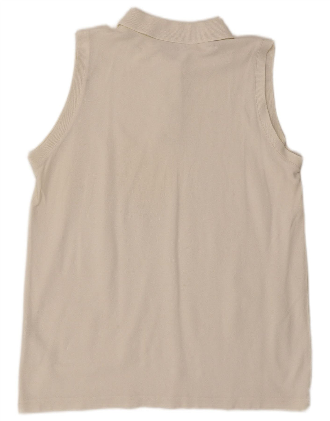 Tricou polo fără mâneci pentru femei Belfe, bumbac alb XL