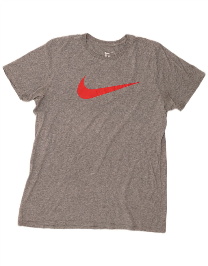 Tricou grafic Nike pentru bărbați cu croială atletică Top mare gri