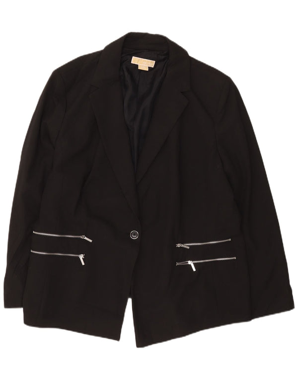 Michael Kors Jachetă pentru femei cu 1 buton SUA 22 3XL Negru Poliester Modern