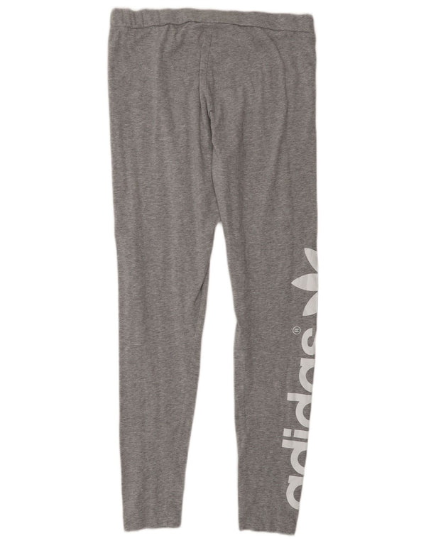 Leggings grafic Adidas pentru femei UK 16, mare, gri bumbac