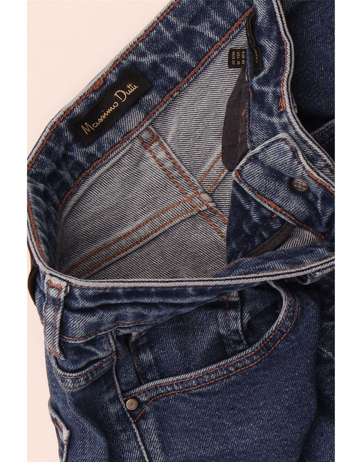 Massimo Dutti Blugi tăiați pentru femei cu talie înaltă EU 40 Medium W30 L26 Albastru