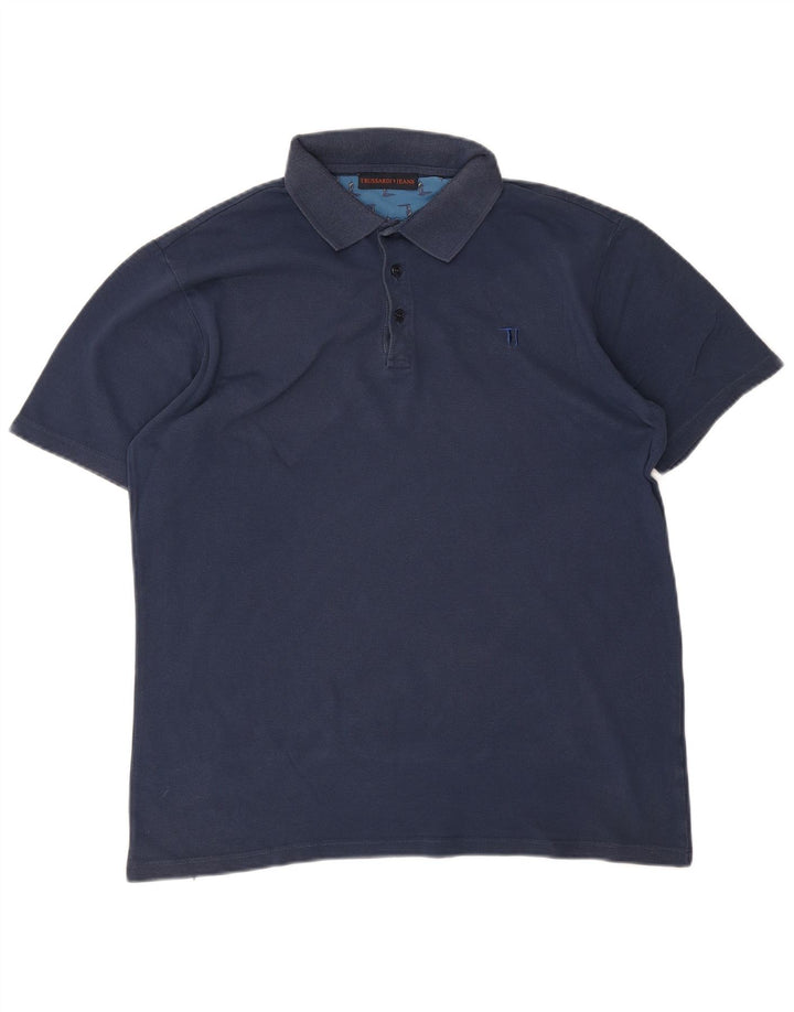 Tricou polo pentru bărbați Trussardi Jeans, mare bleumarin