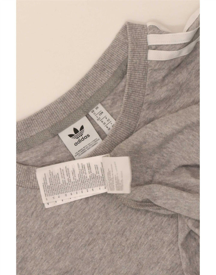 Tricou Adidas pentru femei Top UK 12 Medium Gri Bumbac