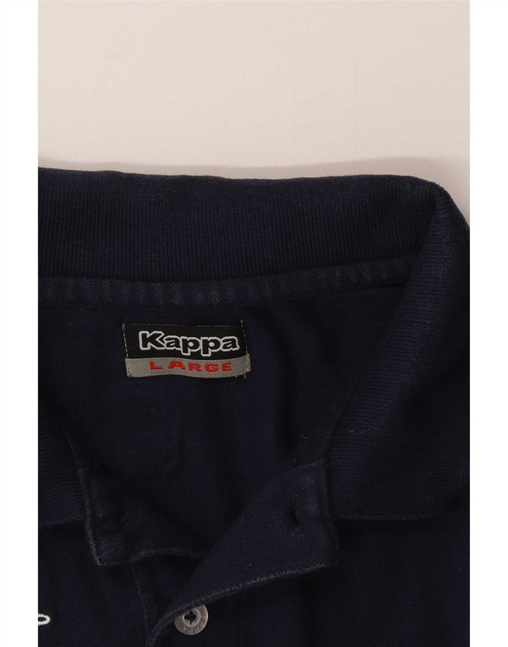 Cămașă polo cu grafică pentru bărbați Kappa, mare, bleumarin
