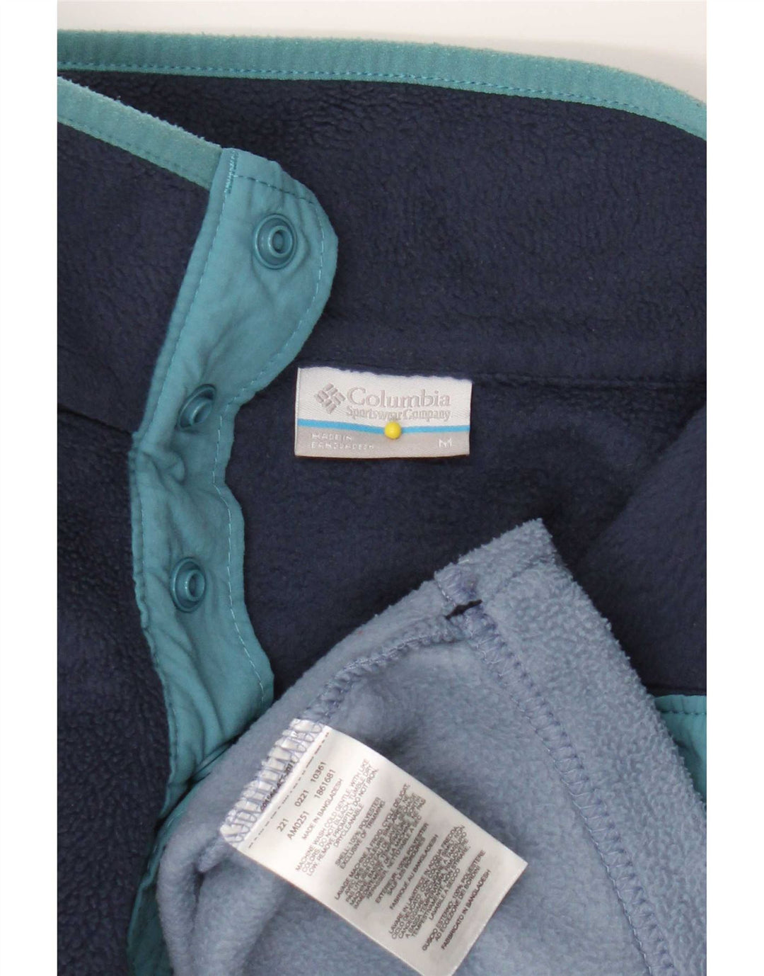 Pulover Columbia pentru bărbați, cu fermoar, cu gât, mediu, bleumarin, color block
