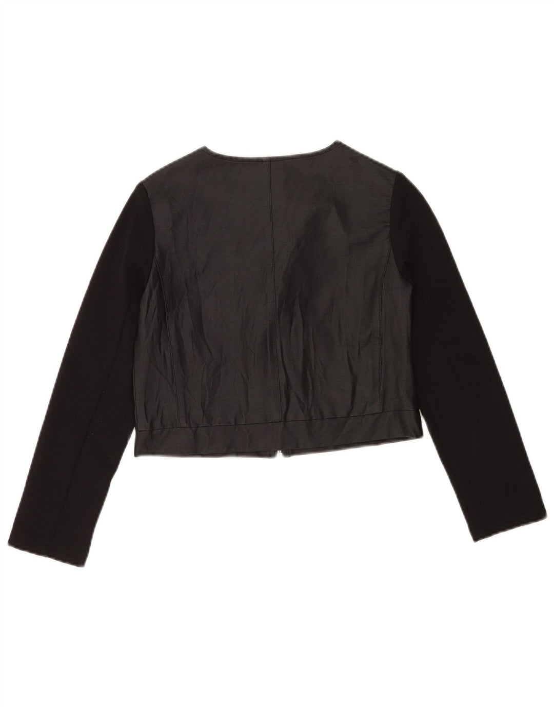 Please Girls Crop Bomber Jacket 11-12 Ani Viscoza Neagra