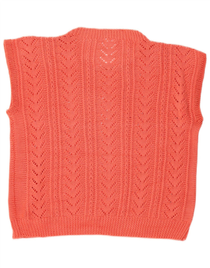 VINTAGE Femei Vest Tank Top UK 12 Medium Pink
