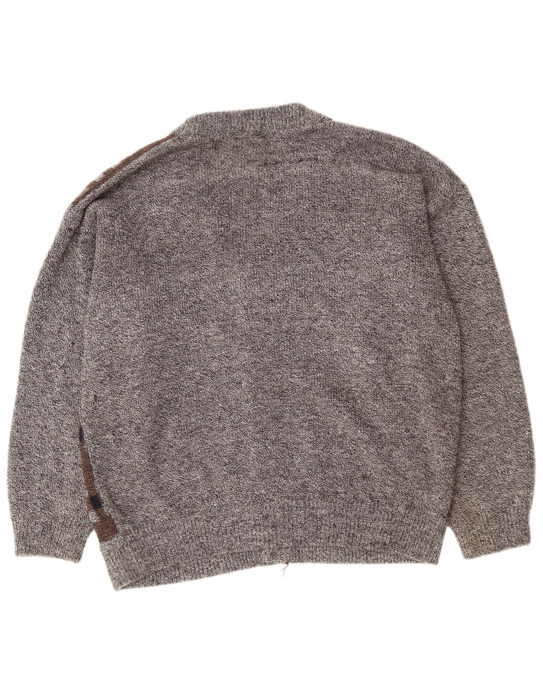 Pulover cardigan pentru bărbați VINTAGE 2XL gri Argyle/Diamond Acrylic