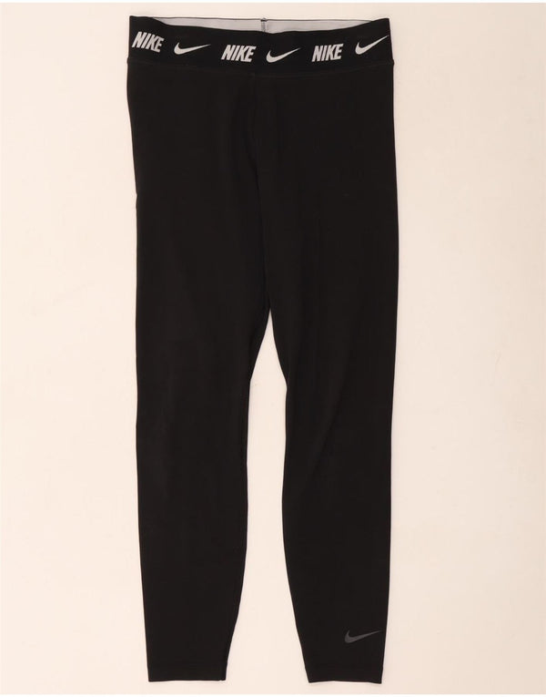 Leggings cu grafice Nike pentru femei, cu ajustare strânsă, UK 16, mare, negru, bumbac