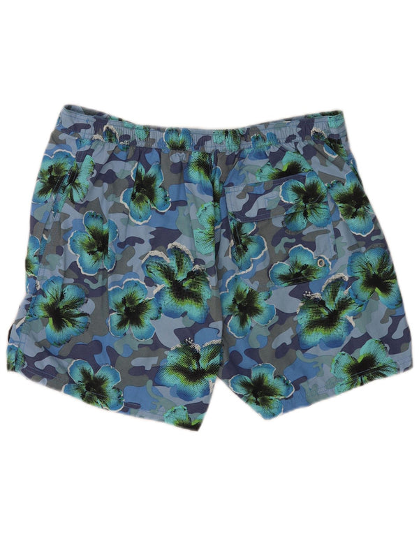 Pantaloni scurți de înot obișnuiți pentru bărbați Maui and Sons XL, albastru, poliamidă florală